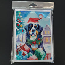 Load image into Gallery viewer, Bernese Mountain Dog Christmas Greeting Cards - Blank Note Cards – 8-Pack of Artist-Designed Cards with Envelopes