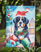 Load image into Gallery viewer, Bernese Mountain Dog Christmas Garden Flag – Cozy Dog Holiday Decor with Tree &amp; Presents