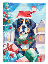 Load image into Gallery viewer, Bernese Mountain Dog Christmas Garden Flag – Cozy Dog Holiday Decor with Tree &amp; Presents
