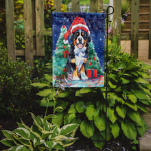 Load image into Gallery viewer, Bernese Mountain Dog Christmas Garden Flag – Cozy Dog Holiday Decor with Tree &amp; Presents