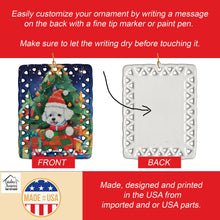 Load image into Gallery viewer, Bichon Frise Christmas Porcelain Ornament