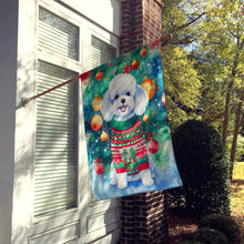 Load image into Gallery viewer, Bichon Frise Christmas House Flag