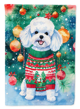 Load image into Gallery viewer, Bichon Frise Christmas House Flag