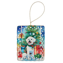 Load image into Gallery viewer, Bichon Frise Christmas Porcelain Ornament