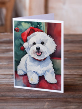 Load image into Gallery viewer, Bichon Frise Christmas Greeting Cards - Blank Note Cards – 8-Pack of Artist-Designed Cards with Envelopes