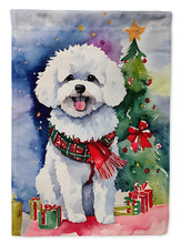 Load image into Gallery viewer, Bichon Frise Christmas House Flag