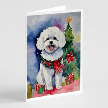 Load image into Gallery viewer, Bichon Frise Christmas Greeting Cards - Blank Note Cards – 8-Pack of Artist-Designed Cards with Envelopes