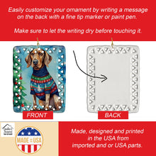 Load image into Gallery viewer, Coonhound Christmas Porcelain Ornament