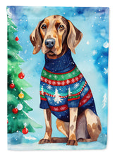 Load image into Gallery viewer, Coonhound Christmas Garden Flag – Cozy Dog Holiday Decor with Tree &amp; Presents