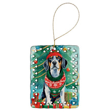 Load image into Gallery viewer, Bluetick Coonhound Christmas Porcelain Ornament