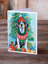 Load image into Gallery viewer, Bluetick Coonhound Christmas Greeting Cards - Blank Note Cards – 8-Pack of Artist-Designed Cards with Envelopes
