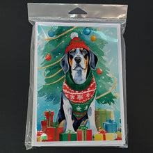 Load image into Gallery viewer, Bluetick Coonhound Christmas Greeting Cards - Blank Note Cards – 8-Pack of Artist-Designed Cards with Envelopes
