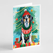 Load image into Gallery viewer, Bluetick Coonhound Christmas Greeting Cards - Blank Note Cards – 8-Pack of Artist-Designed Cards with Envelopes