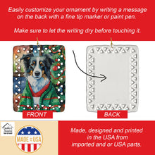 Load image into Gallery viewer, Border Collie Christmas Porcelain Ornament
