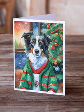Load image into Gallery viewer, Border Collie Christmas Greeting Cards - Blank Note Cards – 8-Pack of Artist-Designed Cards with Envelopes