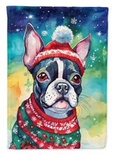 Load image into Gallery viewer, Boston Terrier Christmas House Flag