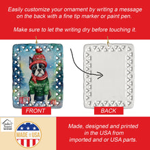 Load image into Gallery viewer, Boston Terrier Christmas Porcelain Ornament