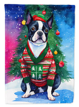 Load image into Gallery viewer, Boston Terrier Christmas House Flag