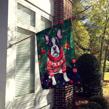 Load image into Gallery viewer, Boston Terrier Christmas House Flag