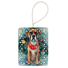 Load image into Gallery viewer, Boxer Christmas Porcelain Ornament