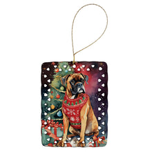 Load image into Gallery viewer, Boxer Christmas Porcelain Ornament