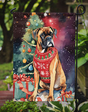 Load image into Gallery viewer, Boxer Christmas Garden Flag – Cozy Dog Holiday Decor with Tree &amp; Presents