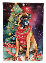 Load image into Gallery viewer, Boxer Christmas Garden Flag – Cozy Dog Holiday Decor with Tree &amp; Presents