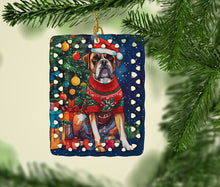 Load image into Gallery viewer, Boxer Christmas Porcelain Ornament