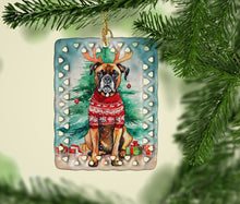 Load image into Gallery viewer, Boxer Christmas Porcelain Ornament