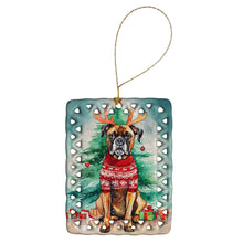 Load image into Gallery viewer, Boxer Christmas Porcelain Ornament
