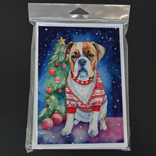 Load image into Gallery viewer, Boxer Christmas Greeting Cards - Blank Note Cards – 8-Pack of Artist-Designed Cards with Envelopes