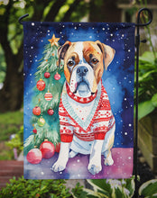 Load image into Gallery viewer, Boxer Christmas Garden Flag – Cozy Dog Holiday Decor with Tree &amp; Presents