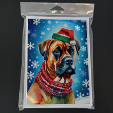 Load image into Gallery viewer, Boxer Christmas Greeting Cards - Blank Note Cards – 8-Pack of Artist-Designed Cards with Envelopes