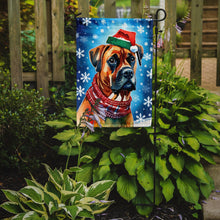 Load image into Gallery viewer, Boxer Christmas Garden Flag – Cozy Dog Holiday Decor with Tree &amp; Presents