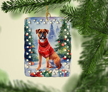 Load image into Gallery viewer, Boxer Christmas Porcelain Ornament
