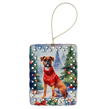 Load image into Gallery viewer, Boxer Christmas Porcelain Ornament