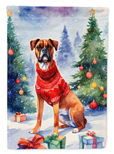 Load image into Gallery viewer, Boxer Christmas Garden Flag – Cozy Dog Holiday Decor with Tree &amp; Presents