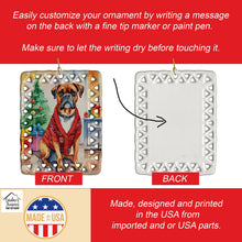 Load image into Gallery viewer, Boxer Christmas Porcelain Ornament