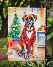 Load image into Gallery viewer, Boxer Christmas Garden Flag – Cozy Dog Holiday Decor with Tree &amp; Presents