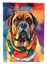 Load image into Gallery viewer, Bullmastiff Christmas Garden Flag – Cozy Dog Holiday Decor with Tree &amp; Presents