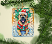 Load image into Gallery viewer, Bullmastiff Christmas Porcelain Ornament