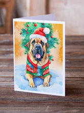 Load image into Gallery viewer, Bullmastiff Christmas Greeting Cards - Blank Note Cards – 8-Pack of Artist-Designed Cards with Envelopes