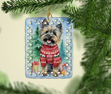 Load image into Gallery viewer, Cairn Terrier Christmas Porcelain Ornament