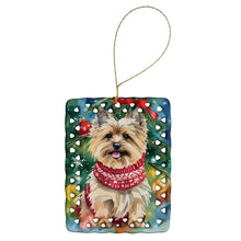 Load image into Gallery viewer, Cairn Terrier Christmas Porcelain Ornament
