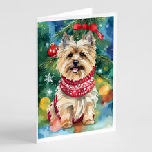 Load image into Gallery viewer, Cairn Terrier Christmas Greeting Cards - Blank Note Cards – 8-Pack of Artist-Designed Cards with Envelopes