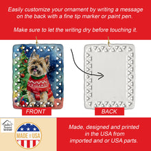 Load image into Gallery viewer, Cairn Terrier Christmas Porcelain Ornament