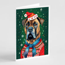 Load image into Gallery viewer, Cane Corso Christmas Greeting Cards - Blank Note Cards – 8-Pack of Artist-Designed Cards with Envelopes