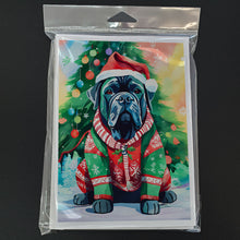 Load image into Gallery viewer, Cane Corso Christmas Greeting Cards - Blank Note Cards – 8-Pack of Artist-Designed Cards with Envelopes