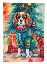 Load image into Gallery viewer, Cavalier Spaniel Christmas House Flag