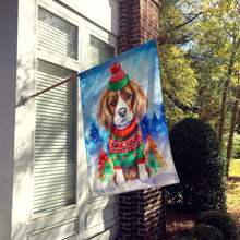 Load image into Gallery viewer, Cavalier Spaniel Christmas House Flag